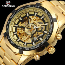 Load image into Gallery viewer, FORSINING Brand Men Automatic Watch Luxury Skeleton Mechanical Watches Men's Gold Stainless Steel Clock Relogios Masculino 2019