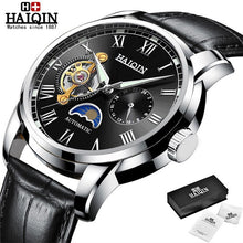 Load image into Gallery viewer, Automatic Machinery Men's watches HAIQIN 2019 New top luxury brand watch men business steel clock men moon watch reloj hombre