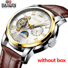 Load image into Gallery viewer, Automatic Machinery Men's watches HAIQIN 2019 New top luxury brand watch men business steel clock men moon watch reloj hombre