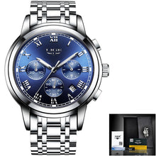 Load image into Gallery viewer, LIGE Watches Men Sports Waterproof Date Analogue Quartz Men's Watches Chronograph Business Watches For Men Relogio Masculino+Box