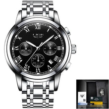 Load image into Gallery viewer, LIGE Watches Men Sports Waterproof Date Analogue Quartz Men's Watches Chronograph Business Watches For Men Relogio Masculino+Box