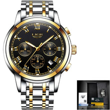 Load image into Gallery viewer, LIGE Watches Men Sports Waterproof Date Analogue Quartz Men's Watches Chronograph Business Watches For Men Relogio Masculino+Box