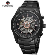 Load image into Gallery viewer, Forsining Brand Silver & Gold Luxury Stainless Steel Waterproof Mens Skeleton Watches Transparent Mechanical Male Wrist Watch
