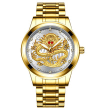 Load image into Gallery viewer, FNGEEN Top Brand Luxury Gold Men No Mechanical Watch 3D CNC Life Waterproof Dragon Face Full Solid Watches Wristwatch Dropshippi
