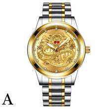 Load image into Gallery viewer, FNGEEN Top Brand Luxury Gold Men No Mechanical Watch 3D CNC Life Waterproof Dragon Face Full Solid Watches Wristwatch Dropshippi