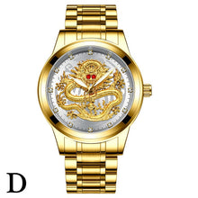 Load image into Gallery viewer, FNGEEN Top Brand Luxury Gold Men No Mechanical Watch 3D CNC Life Waterproof Dragon Face Full Solid Watches Wristwatch Dropshippi