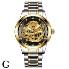 Load image into Gallery viewer, FNGEEN Top Brand Luxury Gold Men No Mechanical Watch 3D CNC Life Waterproof Dragon Face Full Solid Watches Wristwatch Dropshippi