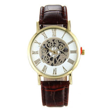 Load image into Gallery viewer, New Black Men's Skeleton WristWatch Stainless steel Antique Steampunk Casual Automatic Skeleton Mechanical Watches Male