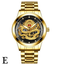 Load image into Gallery viewer, Montre homme Luxury Gold Men watches Automatic Self-Wind Waterproof Dragon Face Full Solid Watch Wristwatch reloj hombre