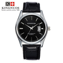 Load image into Gallery viewer, KINGNUOS Fashion Simple Men Watch casual Waterproof Quartz Watches Classic Business Leather Wristwatch Zegarki Meskie