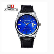 Load image into Gallery viewer, KINGNUOS Fashion Simple Men Watch casual Waterproof Quartz Watches Classic Business Leather Wristwatch Zegarki Meskie