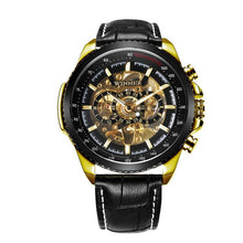 Load image into Gallery viewer, WINNER Official Automatic Watch Men Military Skeleton Mechanical Watches Genuine Leather Strap Luxury Dress Mens Wristwatches