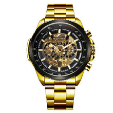 Load image into Gallery viewer, WINNER Official Automatic Watch Men Military Skeleton Mechanical Watches Genuine Leather Strap Luxury Dress Mens Wristwatches