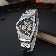 Load image into Gallery viewer, Men Watch Hollow Triangular Mechanical Watches Stainless Steel Men's Wristwatches Fashion Brand Men Clock Male Dropshipping!!!