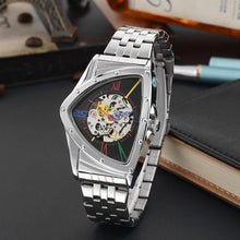 Load image into Gallery viewer, Men Watch Hollow Triangular Mechanical Watches Stainless Steel Men's Wristwatches Fashion Brand Men Clock Male Dropshipping!!!