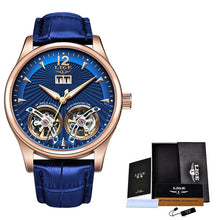 Load image into Gallery viewer, Watch Men 2020 LIGE New Dual Tourbillon Leather Mens Watches Top Brand Luxury Automatic Mechanical Clock Male Sport Wirstwatch