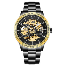 Load image into Gallery viewer, Winner Sport Design Bezel Golden Watch Mens Watches Top Brand Luxury Montre Homme Clock Men Steampunk Automatic Skeleton Watch