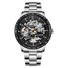 Load image into Gallery viewer, Winner Sport Design Bezel Golden Watch Mens Watches Top Brand Luxury Montre Homme Clock Men Steampunk Automatic Skeleton Watch