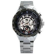 Load image into Gallery viewer, WINNER Mens Watches Top Brand Luxury Auto Mechanical Golden Skeleton Dial Stainless Steel Strap Fashion Classic Wristwatch 2019