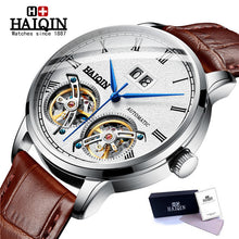 Load image into Gallery viewer, Double tourbillon Automatic Men's Watches HAIQIN Top Brand Luxury Business Full Steel Waterproof Sport Machinery Watch Men+box