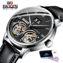 Load image into Gallery viewer, Double tourbillon Automatic Men's Watches HAIQIN Top Brand Luxury Business Full Steel Waterproof Sport Machinery Watch Men+box