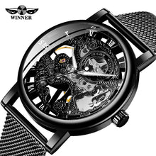 Load image into Gallery viewer, Fashion Brand WINNER Men Mechanical Watch Men Stainless steel Skeleton Hand wind WristwatchRelogio Masculino