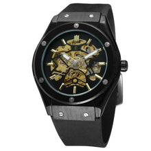 Load image into Gallery viewer, FORSINING Military Sports Auto Mechanical Watch Men silicone Strap Skeleton Mens Watches Top Brand Luxury HIP HOP Punk Clock