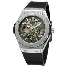 Load image into Gallery viewer, FORSINING Military Sports Auto Mechanical Watch Men silicone Strap Skeleton Mens Watches Top Brand Luxury HIP HOP Punk Clock