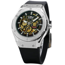 Load image into Gallery viewer, WINNER Luxury Mens Mechanical Watches Rubber Strap Male Automatic Skeleton Steampunk Sports Wristwatch Luminous Hands Male Clock
