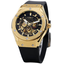 Load image into Gallery viewer, WINNER Luxury Mens Mechanical Watches Rubber Strap Male Automatic Skeleton Steampunk Sports Wristwatch Luminous Hands Male Clock