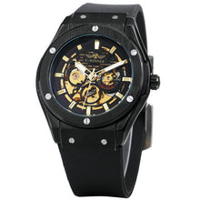 Load image into Gallery viewer, WINNER Luxury Mens Mechanical Watches Rubber Strap Male Automatic Skeleton Steampunk Sports Wristwatch Luminous Hands Male Clock