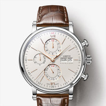 Load image into Gallery viewer, Switzerland LOBINNI Men Watches Luxury Brand Perpetual Calender Auto Mechanical Men's Clock Sapphire Leather relogio L15008-6