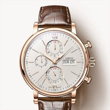 Load image into Gallery viewer, Switzerland LOBINNI Men Watches Luxury Brand Perpetual Calender Auto Mechanical Men's Clock Sapphire Leather relogio L15008-6