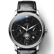 Load image into Gallery viewer, Switzerland LOBINNI Men Watches Luxury Brand Perpetual Calender Auto Mechanical Men's Clock Sapphire Leather relogio L15008-6