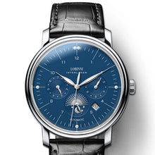 Load image into Gallery viewer, Switzerland LOBINNI Men Watches Luxury Brand Perpetual Calender Auto Mechanical Men's Clock Sapphire Leather relogio L15008-6