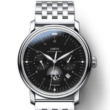 Load image into Gallery viewer, Switzerland LOBINNI Men Watches Luxury Brand Perpetual Calender Auto Mechanical Men's Clock Sapphire Leather relogio L15008-6