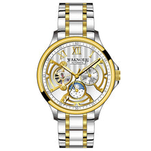 Load image into Gallery viewer, WAKNOER Automatic Mechanical Watch Men Stainless Waterproof Moon Phase Luminous Luxury Business Tourbillon Montre Homme Clock