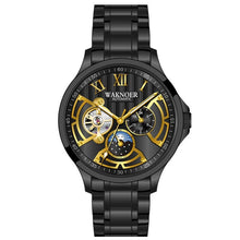 Load image into Gallery viewer, WAKNOER Automatic Mechanical Watch Men Stainless Waterproof Moon Phase Luminous Luxury Business Tourbillon Montre Homme Clock