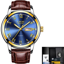 Load image into Gallery viewer, LIGE 2019 New Watch Men Fashion Sport Quartz Clock Mens Watches Brand Luxury Leather Business Waterproof Watch Relogio Masculino
