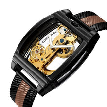 Load image into Gallery viewer, Automatic Mechanical Watch Men Fashion Transparent Watch Mens Leather Strap Top Brand Steampunk Self Winding Watch montre homme