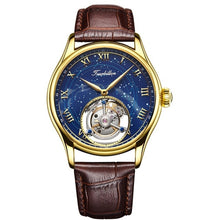 Load image into Gallery viewer, Guanqin Tourbillon Mechanical Watch Men Skeleton 100% Original Brand 2019 luxury Waterproof Leather Watch Relogio Masculino