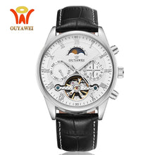 Load image into Gallery viewer, Luxury Gold Automatic Mechanical Men Watch Tourbillon Business Clock Leather Casual Business Retro Wristwatch Relojes Hombre