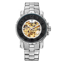 Load image into Gallery viewer, MG. ORKINA Men Wristwatch Golden Skeleton Clock Mechanical Male Wrist Watch Black Relogio Masculino Automatic Zegarek Meski