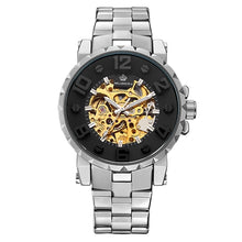 Load image into Gallery viewer, MG. ORKINA Men Wristwatch Golden Skeleton Clock Mechanical Male Wrist Watch Black Relogio Masculino Automatic Zegarek Meski