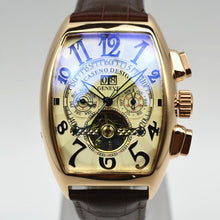 Load image into Gallery viewer, CASENO Automatic Mechanical Men Watch Fashion Skeleton Leather Wrist watch Mens Top Brand Luxury Tourbillon Watch Classic Men