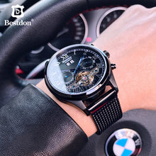 Load image into Gallery viewer, Bestdon Tourbillon Mechanical Watch Men's Sports Automatic Full Steel Watches Top Luxury Brand Students 2019 Roman Waterproof
