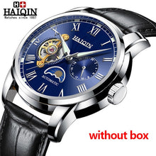 Load image into Gallery viewer, Automatic Machinery Men's watches HAIQIN 2019 New top luxury brand watch men business steel clock men moon watch reloj hombre
