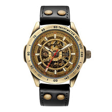 Load image into Gallery viewer, SHENHUA Skeleton Watch Automatic Reloj Hombre Men's Mechanical Wristwatch Antique Bronze Male Clock Luminous Dial Military Watch
