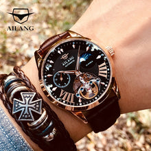 Load image into Gallery viewer, AILANG Quality Tourbillon Men's Watch Men Moon Phase Automatic Swiss Diesel Watches Mechanical Transparent Steampunk Clock
