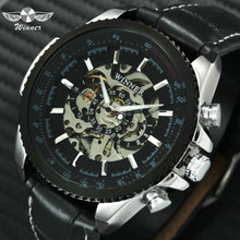 Load image into Gallery viewer, WINNER Official Automatic Watch Men Military Skeleton Mechanical Watches Genuine Leather Strap Luxury Dress Mens Wristwatches
